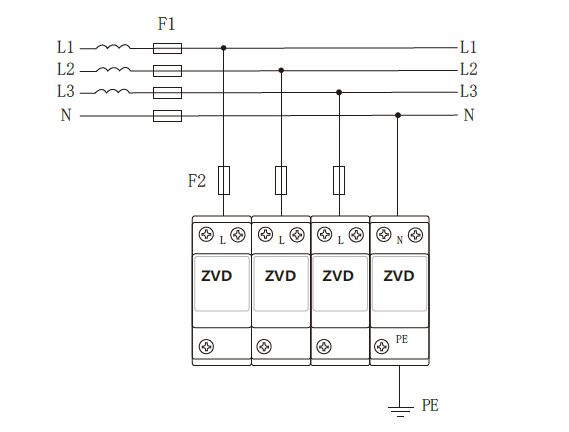 50kA一級浪涌保護器 Uc:440VAC Iimp:50kA In:100kA Up:2.2kV T1類復合型